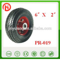 Neumático / neumático de carretilla de rueda pequeña 6&#39;&#39;x2 &#39;&#39;, Ruedas neumáticas para remolque, rueda giratoria / de goma